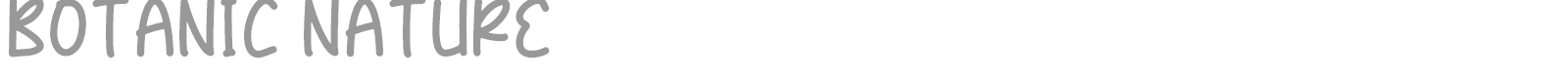 Botanic Nature font preview